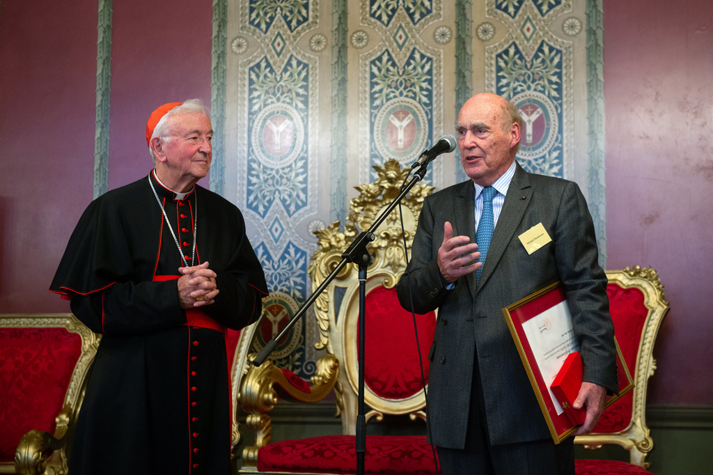 Cardinal Vincent Nichols with Michael Henderson